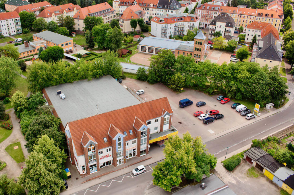 Büro- und Geschäftshaus in Markkleeberg bei Leipzig, Vogelperspektive